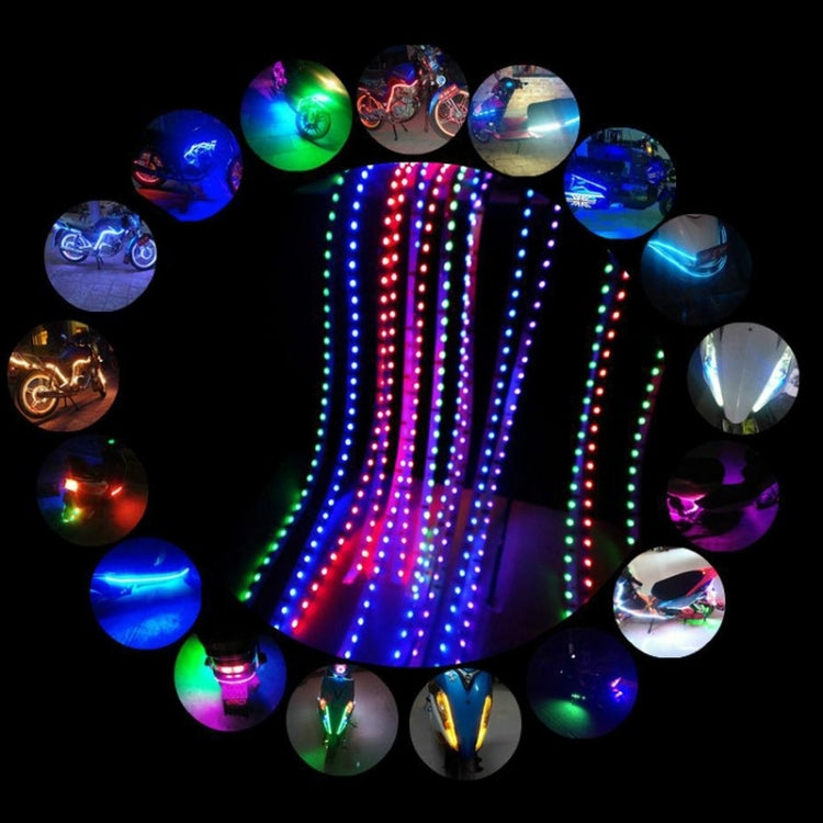 5 PCS Flow Style 45 LED 3528 SMD Waterproof Flexible Car Strip Light for Car Decoration, DC 12V, Length: 45cm, 45cm Dark Blue, 45cm Green, 45cm Ice Blue...