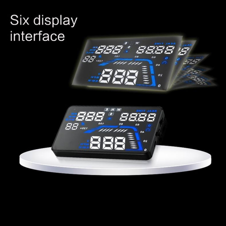 Q7 5.5 inch Car GPS HUD Vehicle-mounted Head Up Display Security System, Support Speed & Real Time & Altitude & Over Speed Alarm & Satellite Number, etc...