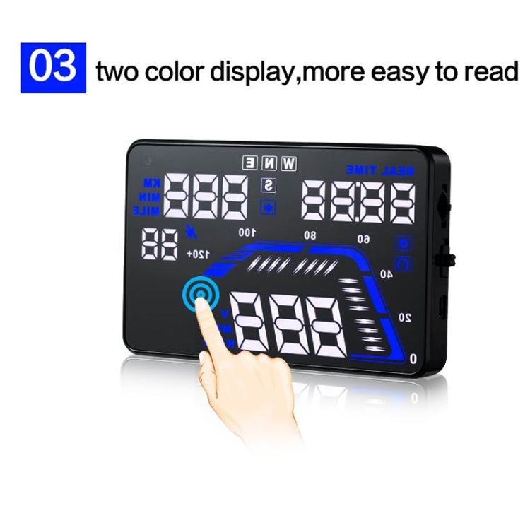 Q7 5.5 inch Car GPS HUD Vehicle-mounted Head Up Display Security System, Support Speed & Real Time & Altitude & Over Speed Alarm & Satellite Number, etc...