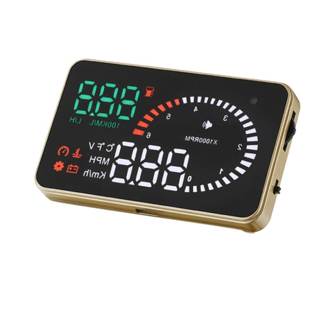 X6 3,5 pouces Auto OBDII / EUOBD HUD Système de sécurité Affichage tête haute monté sur le véhicule, prise en charge de la vitesse, température de l'eau, alarme de vitesse, consommation de carburant, tension de la batterie, etc., X6