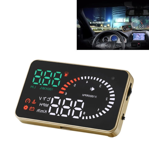 X6 3,5 pouces Auto OBDII / EUOBD HUD Système de sécurité Affichage tête haute monté sur le véhicule, prise en charge de la vitesse, température de l'eau, alarme de vitesse, consommation de carburant, tension de la batterie, etc., X6