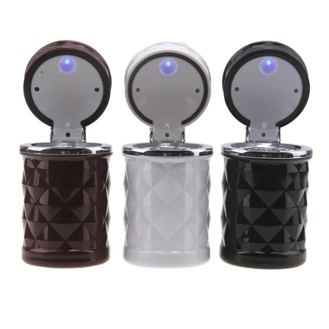 Posacenere pour voiture avec des surfaces en diamant avec lumière LED, avec lumière LED (rouge foncé), avec lumière LED (noir), avec lumière LED (blanc)