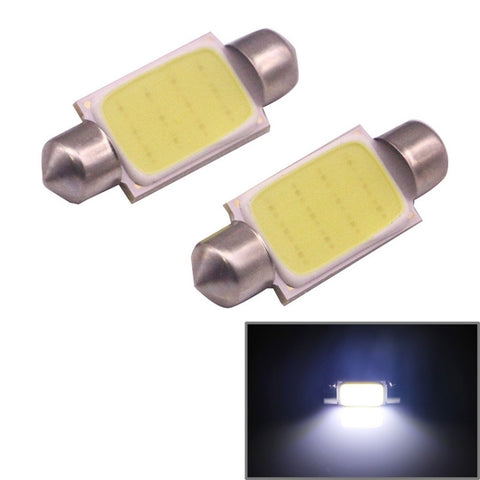2 PZ 41mm 1.5W 80LM Luce bianca 1 COB LED Lampe de lecture pour voiture, 41mm