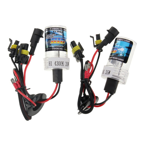Lampada frontale impermeabile Super Vision DC12V 35W H1 Xenon HID a raggio singolo, temperatura colore: 4300K, confezione da 2, H1