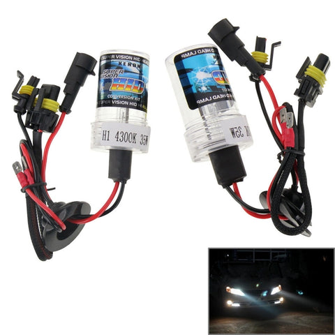Lampada frontale impermeabile Super Vision DC12V 35W H1 Xenon HID a raggio singolo, temperatura colore: 4300K, confezione da 2, H1