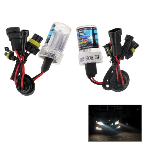 Lampada frontale impermeabile Super Vision HID Xenon a fascio singolo DC12V 35W HB4/9006, temperatura colore: 6000K, confezione da 2, 9006