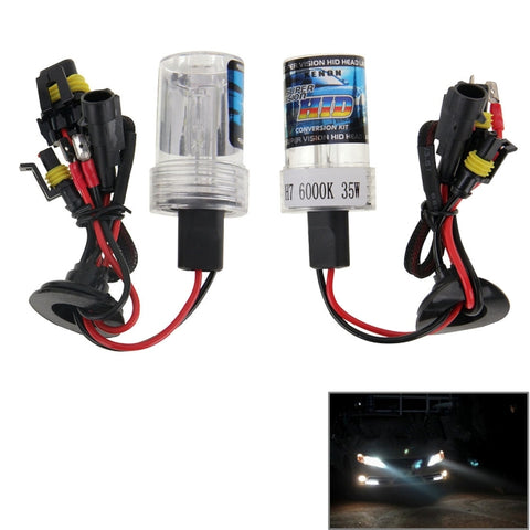 Lampada frontale impermeabile Super Vision DC12V 35W H7 Xenon HID a raggio singolo, temperatura colore: 6000K, confezione da 2, H7