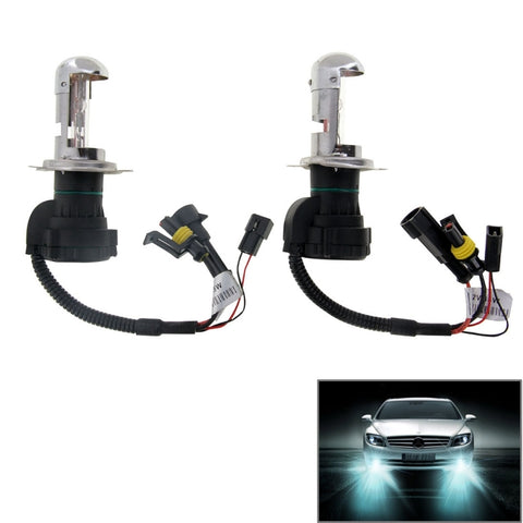 Lampada frontale impermeabile Super Vision DC12V 35W H4-3 HID allo xeno a fascio singolo con un cavo, temperatura colore: 6000K, confezione da 2, H4