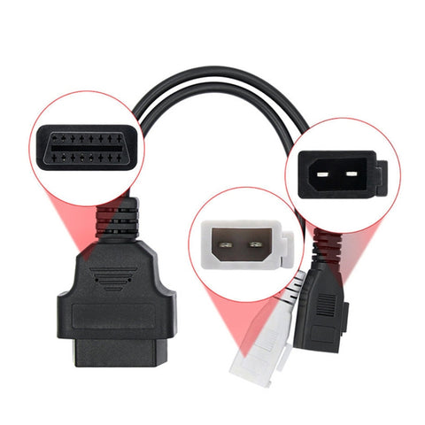 Cavo diagnostico OBDII de 2 x 2 broches à 16 broches pour Audi, 2 x 2 broches à 16 broches