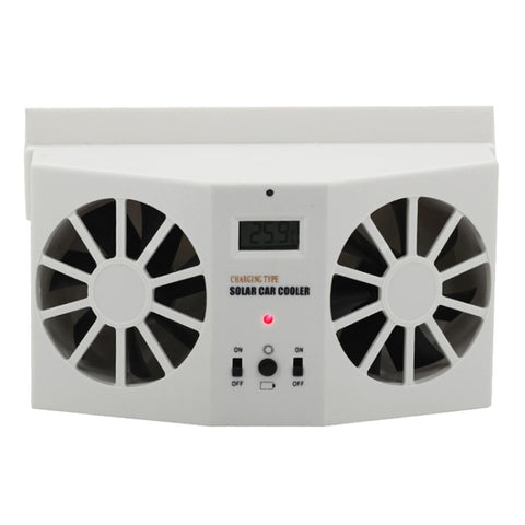 Radiateur du système de ventilation de l'appareil de refroidissement de la ventilation pour voiture à énergie solaire de 2 W, avec affichage de la température, ventilateur à énergie solaire 2 W