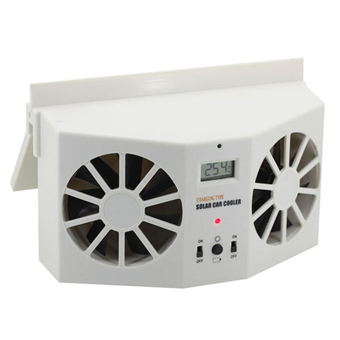 Radiateur du système de ventilation de l'appareil de refroidissement de la ventilation pour voiture à énergie solaire de 2 W, avec affichage de la température, ventilateur à énergie solaire 2 W