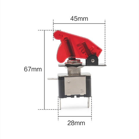 Interruttore di attivazione nitroso con coperchio ribaltabile avec indicateur LED vert, vert