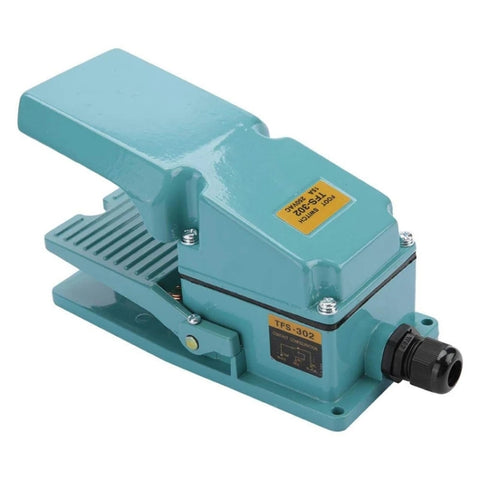 TFS-302 Interrupteur de pédale avec commande de pédale avec support en métal anti-scivolo AC 250 V 15 A, TFS-302