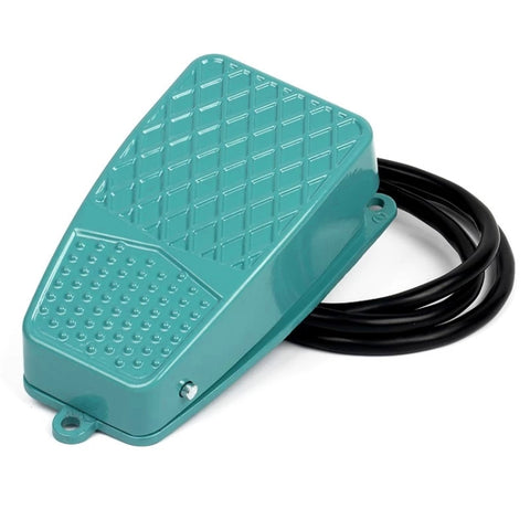 TFS-2 AC 250V 10A Interrupteur de pédale avec commande de pédale avec support en métal anti-scivolo, Longueur cavo: 90 cm, TFS-2