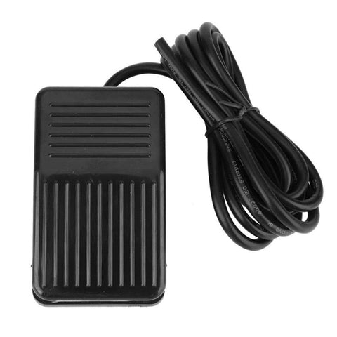TFS-01 Interrupteur de pédale avec commande de pédale avec protection en plastique anti-scivolo AC 250 V 10 A, longueur de courant : 1 m, TFS-01