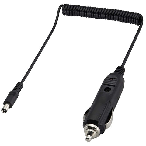 Caricatore per auto con cavo a spirale e spina di alimentazione CC 2A 5,5 x 2,1 mm, lunghezza: 40-140 cm, 5.5 x 2.1mm
