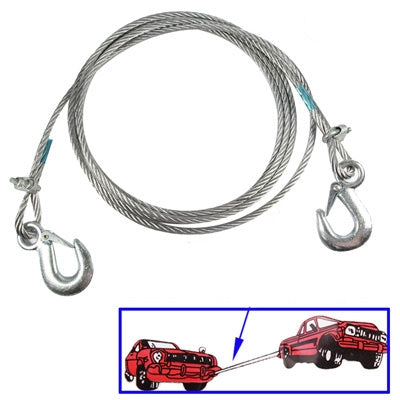 Corda da traino in acciaio, diamètre: 8 mm, longueur: 3,5 m, 3T 3,5mx8mm