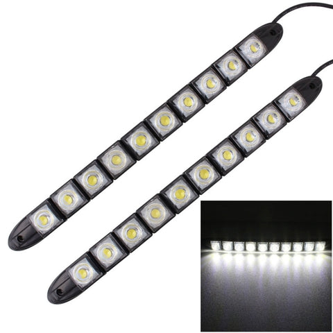 2 lumières de marque pour une journée de voiture à LED à serpentin flexible 5W 10 LED SMD 5050, DC 12V, 5W