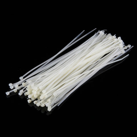 500 fascette fermacavi in ​​nylon autobloccanti da 3 x 150 mm, 3mm x 150mm Nero, 3mm x 150mm Bianco