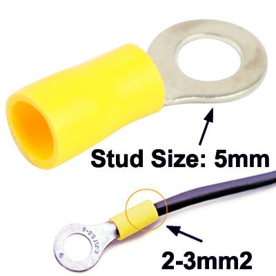 Bornes à un anneau faites à partir de 100 pièces RV5.5-5.0mm, dimensions de base: 2-3mm2 (100 pièces dans une configuration, le prix est pour 100 pièces), 5.5-5.0mm