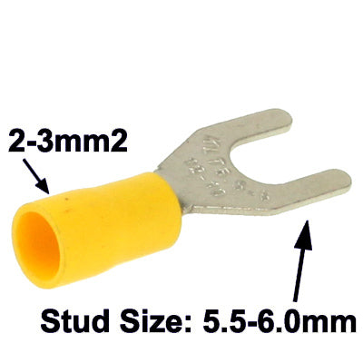 100 connecteurs de bornes à force SV5,5-6,0 mm livrés à partir de, dimensions de base: 2-3 mm2 (100 pièces dans une connexion, le prix est pour 100 pièces), 5,5-6,0 mm