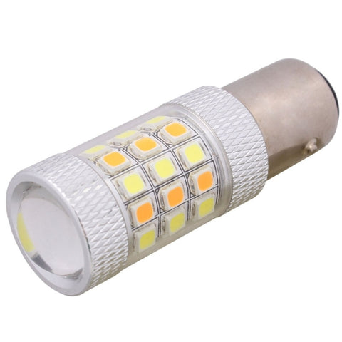 1157/BAY15D 8W 420LM Luce bianca + jaune 42 LED 2835 SMD Lampadina luce freno auto, DC 12V, 1157
