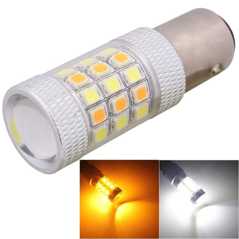 1157/BAY15D 8W 420LM Luce bianca + jaune 42 LED 2835 SMD Lampadina luce freno auto, DC 12V, 1157