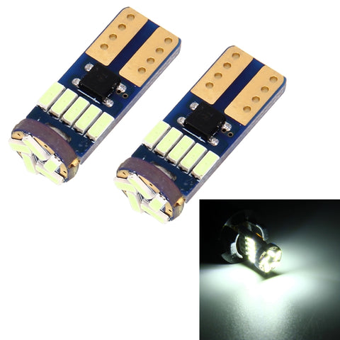 2 pièces T10 3W 450LM 15 LED 4014 SMD LED décodeur lampe Canbus sans erreur pour voiture, DC12V, 15 LED 4014 SMD LED