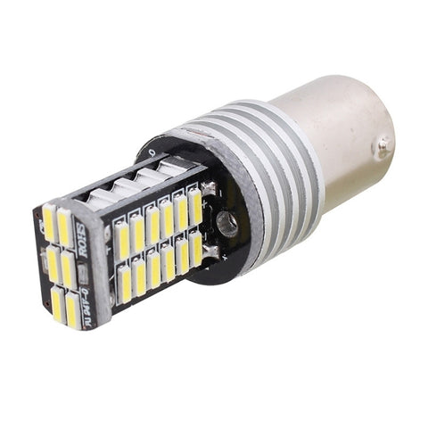 2 pièces 1156/BA15S 6W 30SMD 4014 900LM Luce bianca 6500K décodeur LED Luce freno/sterzo pour voiture, 1156/BA15S 6W