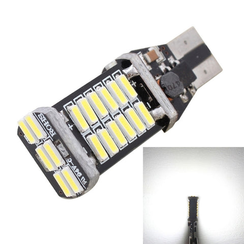 2 pièces T15 6W 30-SMD 4014 6500K 900LM lampe de secours pour voiture LED décodifiée à la lumière blanche sans erreur, 30-SMD 4014