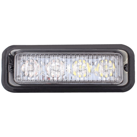 Lampada di segnalazione lampeggiante per auto cablata a 4 LED da 12 W 720 LM 6500 K 635 nm, DC 12-24 V, lunghezza cavo: 95 cm, LED White + Red Light, 4-LED Blue + Red Light, 4-LED Blue Light Wire Length: 95cm, 4-LED Red Light Wire Length: 95cm
