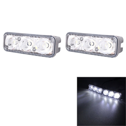 2 pièces MZ 9W 540LM 6500K 3-LED luce bianca cablata fendinebbia pour auto diurne, DC12-24V, taille longue: 15 cm, MZ 9W