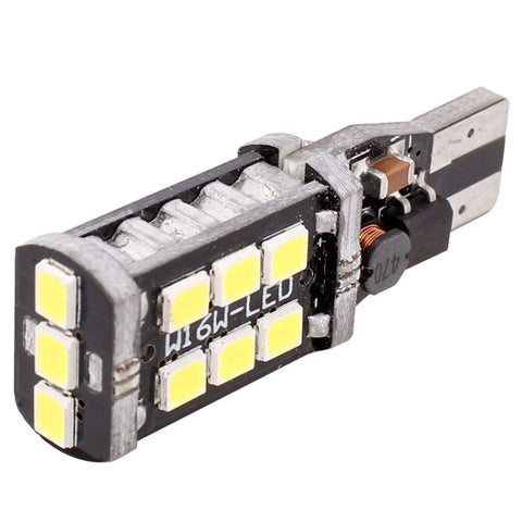 2 pièces T15 3W LED blanc 300LM SMD 2835 Fendinebbia postérieure pour voiture/lumière de montée pour véhicule, DC 12V, T15 + 3W 300LM/6500K