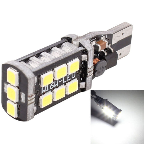 2 pièces T15 3W LED blanc 300LM SMD 2835 Fendinebbia postérieure pour voiture/lumière de montée pour véhicule, DC 12V, T15 + 3W 300LM/6500K