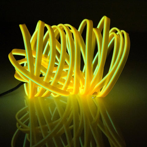 Striscia luminosa per auto piatta e flexible impermeabile con driver per la decorazione dell'auto, longhezza: 5 m, 5M