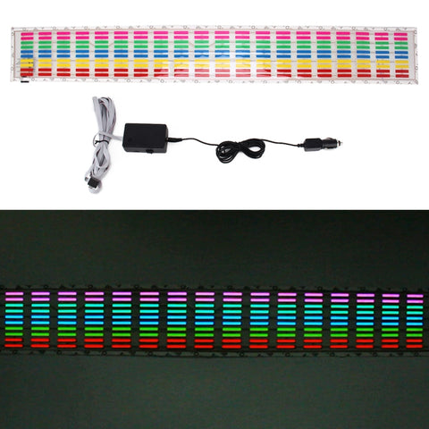 Égaliseur adhésif pour voiture avec lampe rythmique musicale à 5 couleurs avec caricateur pour voiture, dimensions : 70 cm x 16 cm, 70 x 16 cm