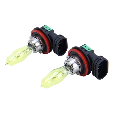 2 lampes alogènes H11 HOD 12V 100W 2400 LM 3500K fari a luce jaune, H11