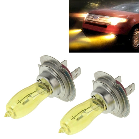 2 lampes halogènes H7 HOD 12V 100W 2400 LM 3500K fari a luce jaune, H7