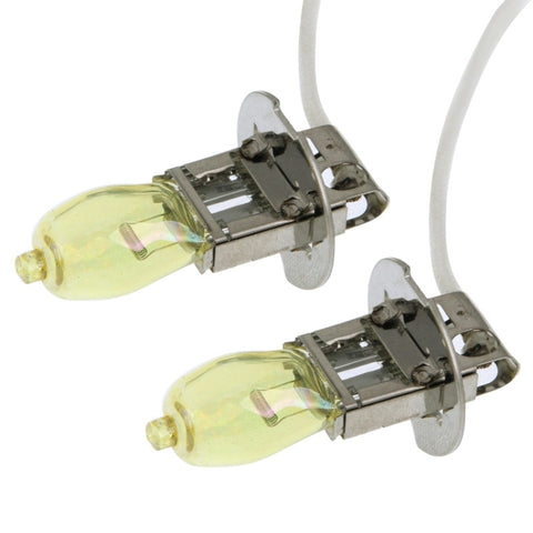 2 lampes halogènes H3 HOD 12V 100W 2400 LM 3500K fari a luce jaune, H3