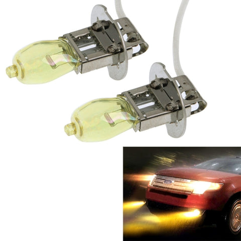 2 lampes halogènes H3 HOD 12V 100W 2400 LM 3500K fari a luce jaune, H3