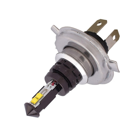 Lampadina per fari diurni per auto H4 20W 800LM a luce bianca 4 CREE XT-E LED, DC 12-24V, H4