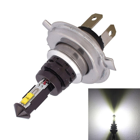 Lampadina per fari diurni per auto H4 20W 800LM a luce bianca 4 CREE XT-E LED, DC 12-24V, H4