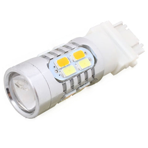 2 pièces T25 10W 700LM jaune + Luce Bianca Doppi Fili 20-LED SMD 5630 Lampadina Luce Freno Auto, Corrente Costante, DC 12-24V, T25 double fils