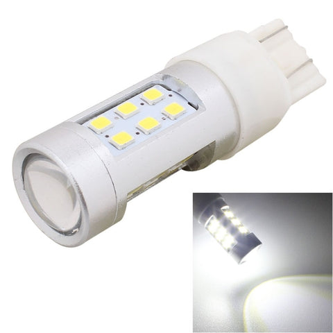 2 PZ T20 4.2W 630LM Luce Bianca Doppi Fili 21 LED 2835 SMD Luce Freno Auto Lampadina Luce di Marcia Diurna, DC 12V, T20 double fils
