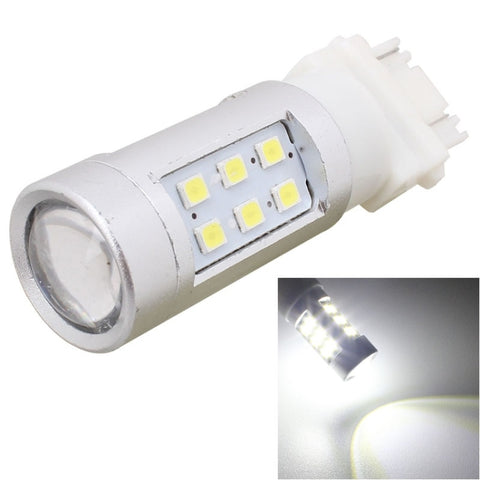 2 PZ T25 4.2W 630LM Luce Bianca Doppi Fili 21 LED 2835 SMD Luce Freno Auto Lampadina Luce di Marcia Diurna, DC 12V, T25 double fils