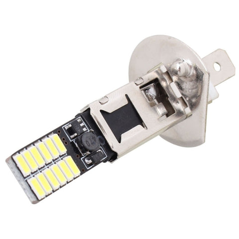 2 pièces H1 4.8W 720LM 6500K Lumière blanche 24 LED SMD 4014 Lampe pour la lumière intérieure pour voiture Canbus sans erreur, DC 12V, H1 + 4.8W 720LM/6500K