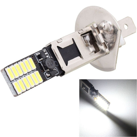2 pièces H1 4.8W 720LM 6500K Lumière blanche 24 LED SMD 4014 Lampe pour la lumière intérieure pour voiture Canbus sans erreur, DC 12V, H1 + 4.8W 720LM/6500K