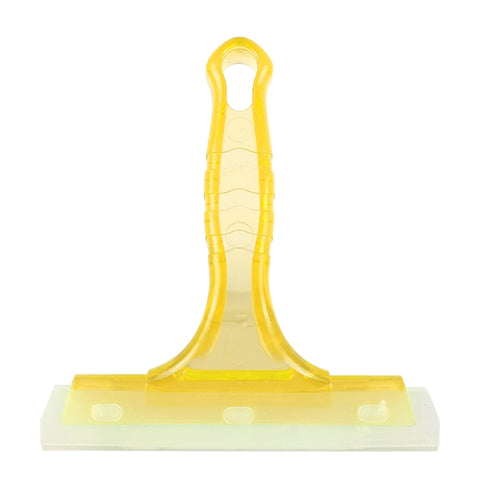 Tergicristallo per vetri/instrumento per la pulizia dei vetri con impugnatura antiscivolo in plastica per finerino dell'auto, dimensioni: 15,8 x 14,8 cm