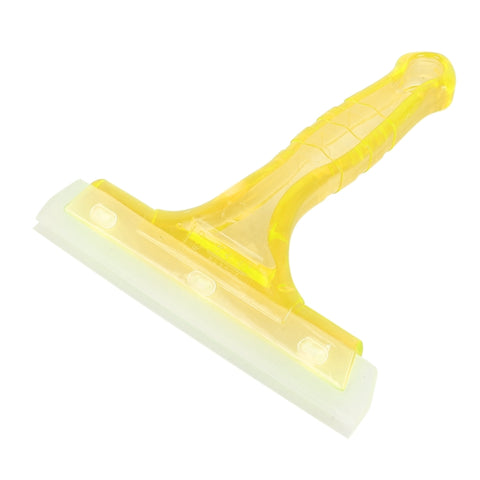 Tergicristallo per vetri/instrumento per la pulizia dei vetri con impugnatura antiscivolo in plastica per finerino dell'auto, dimensioni: 15,8 x 14,8 cm