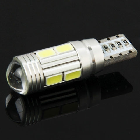 T10 4W Blanc 200LM 10 LED SMD 5730 Lampe pour lumière de rétroéclairage pour indicateur de direction de véhicule, DC 12V, T10